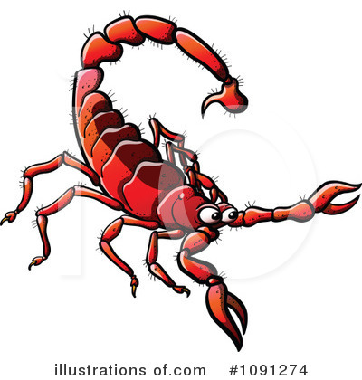Royalty-Free (RF) Scorpion Clipart Illustration by Zooco - Stock Sample #1091274