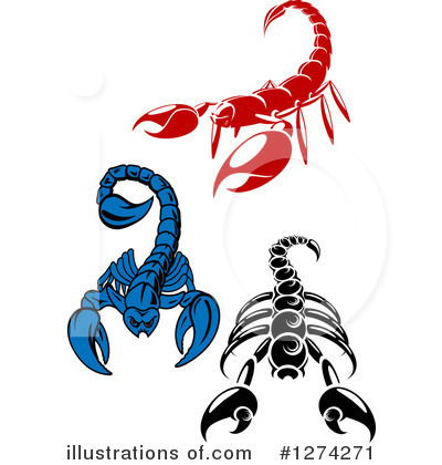 Royalty-Free (RF) Scorpion Clipart Illustration by Vector Tradition SM - Stock Sample #1274271