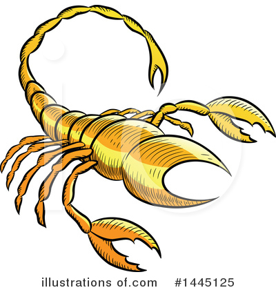 Royalty-Free (RF) Scorpion Clipart Illustration by cidepix - Stock Sample #1445125