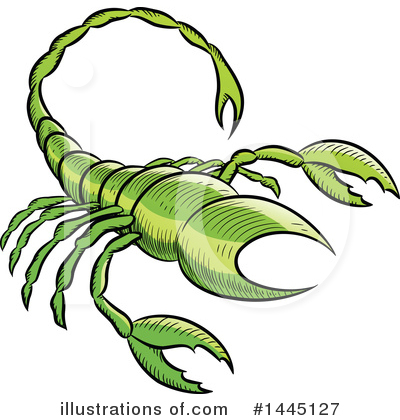 Royalty-Free (RF) Scorpion Clipart Illustration by cidepix - Stock Sample #1445127