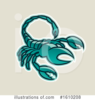Royalty-Free (RF) Scorpion Clipart Illustration by cidepix - Stock Sample #1610208