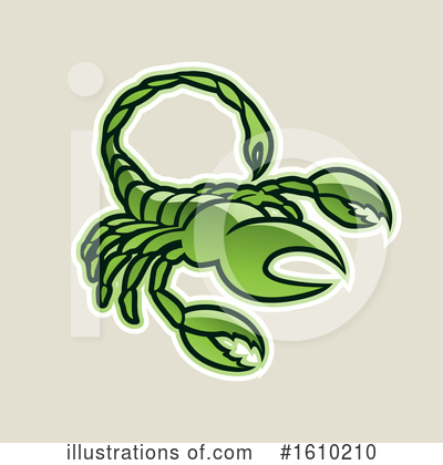 Royalty-Free (RF) Scorpion Clipart Illustration by cidepix - Stock Sample #1610210