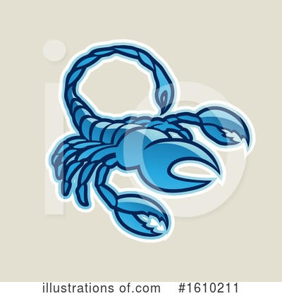 Royalty-Free (RF) Scorpion Clipart Illustration by cidepix - Stock Sample #1610211