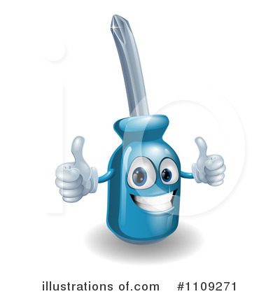 Royalty-Free (RF) Screwdriver Clipart Illustration by AtStockIllustration - Stock Sample #1109271