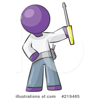 Royalty-Free (RF) Screwdriver Clipart Illustration by Leo Blanchette - Stock Sample #219465