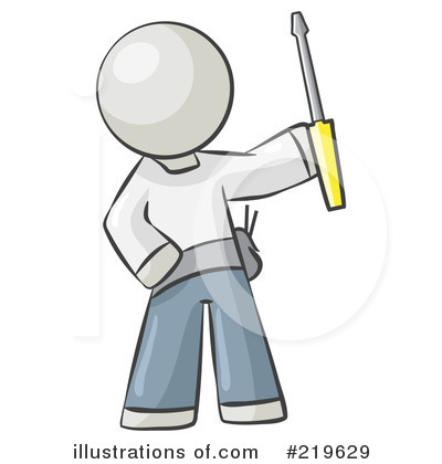 Royalty-Free (RF) Screwdriver Clipart Illustration by Leo Blanchette - Stock Sample #219629