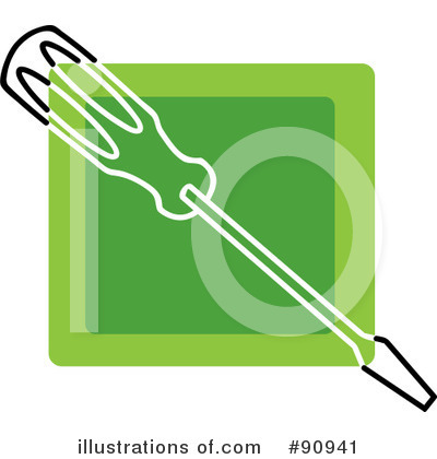Royalty-Free (RF) Screwdriver Clipart Illustration by Rosie Piter - Stock Sample #90941