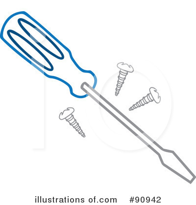 Royalty-Free (RF) Screwdriver Clipart Illustration by Rosie Piter - Stock Sample #90942