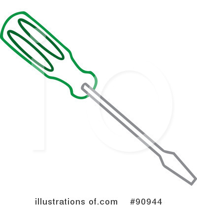 Royalty-Free (RF) Screwdriver Clipart Illustration by Rosie Piter - Stock Sample #90944