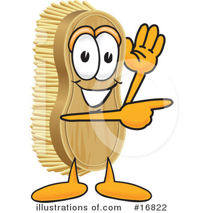 Royalty-Free (RF) Scrub Brush Character Clipart Illustration by Mascot Junction - Stock Sample #16822