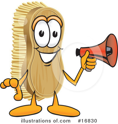 Royalty-Free (RF) Scrub Brush Character Clipart Illustration by Mascot Junction - Stock Sample #16830