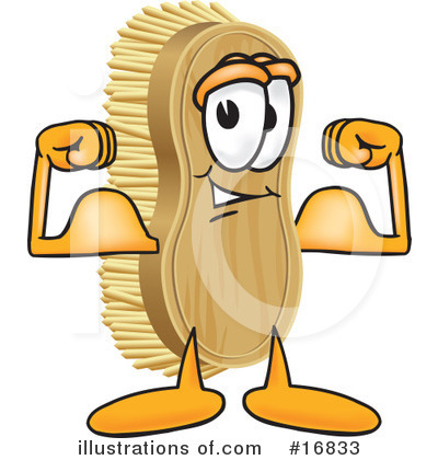 Royalty-Free (RF) Scrub Brush Character Clipart Illustration by Mascot Junction - Stock Sample #16833