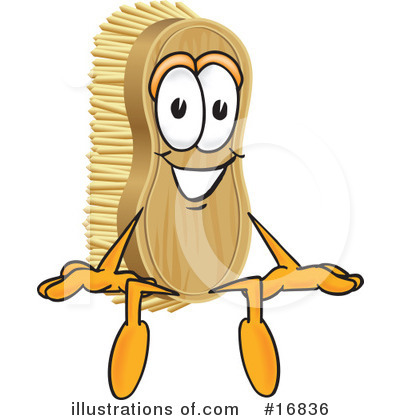 Scrub Brush Character Clipart #16836 by Mascot Junction