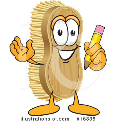 Royalty-Free (RF) Scrub Brush Character Clipart Illustration by Mascot Junction - Stock Sample #16838