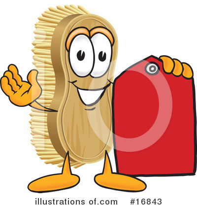 Royalty-Free (RF) Scrub Brush Character Clipart Illustration by Mascot Junction - Stock Sample #16843