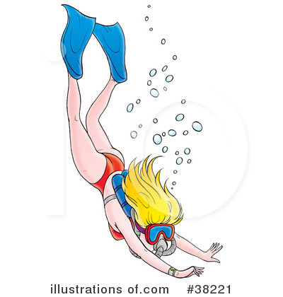 Royalty-Free (RF) Scuba Clipart Illustration by Alex Bannykh - Stock Sample #38221