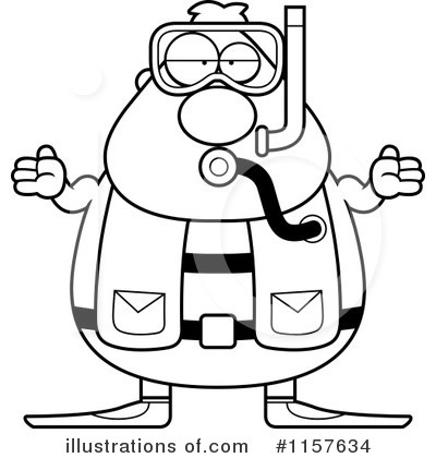 Royalty-Free (RF) Scuba Diver Clipart Illustration by Cory Thoman - Stock Sample #1157634