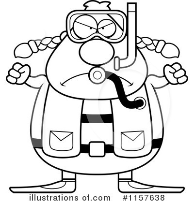 Royalty-Free (RF) Scuba Diver Clipart Illustration by Cory Thoman - Stock Sample #1157638