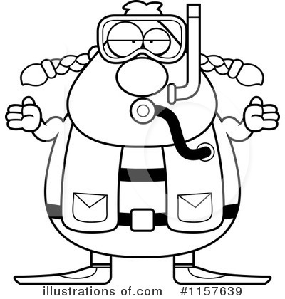 Royalty-Free (RF) Scuba Diver Clipart Illustration by Cory Thoman - Stock Sample #1157639