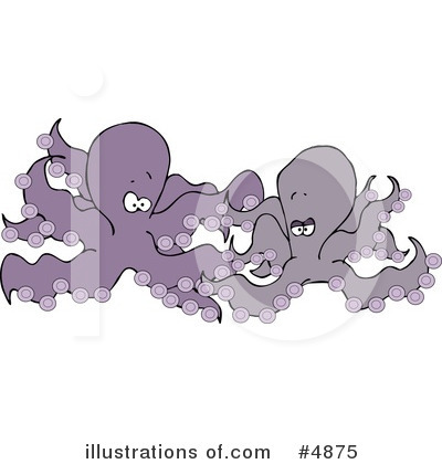 Royalty-Free (RF) Sea Creature Clipart Illustration by djart - Stock Sample #4875