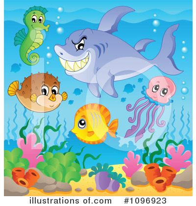 Royalty-Free (RF) Sea Life Clipart Illustration by visekart - Stock Sample #1096923