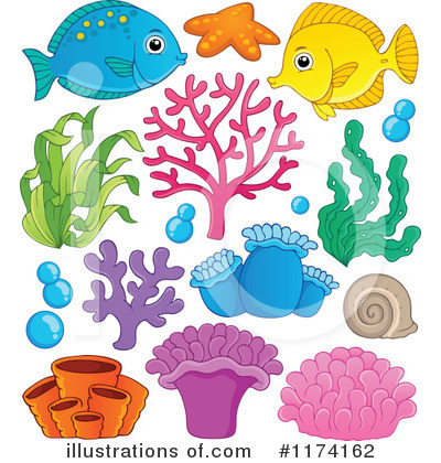 Royalty-Free (RF) Sea Life Clipart Illustration by visekart - Stock Sample #1174162