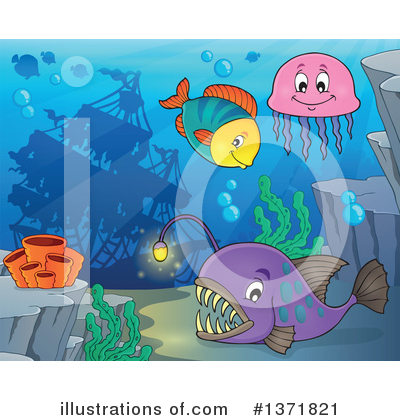 Jellyfish Clipart #1371821 by visekart