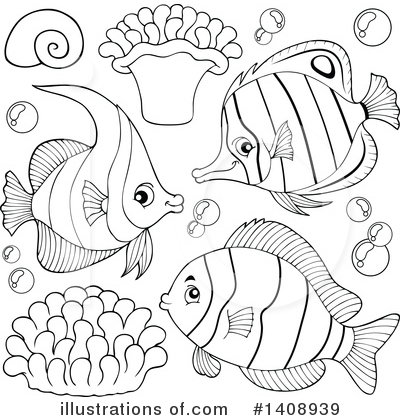 Royalty-Free (RF) Sea Life Clipart Illustration by visekart - Stock Sample #1408939