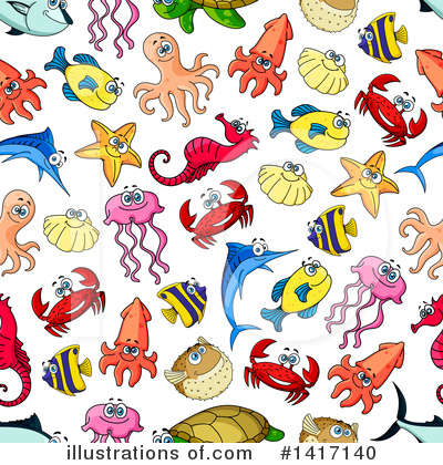 Royalty-Free (RF) Sea Life Clipart Illustration by Vector Tradition SM - Stock Sample #1417140
