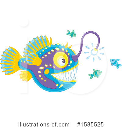 Angler Fish Clipart #1585525 by Alex Bannykh