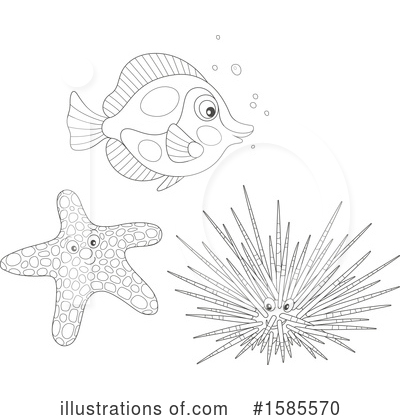 Royalty-Free (RF) Sea Life Clipart Illustration by Alex Bannykh - Stock Sample #1585570