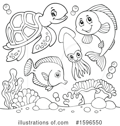 Royalty-Free (RF) Sea Life Clipart Illustration by visekart - Stock Sample #1596550