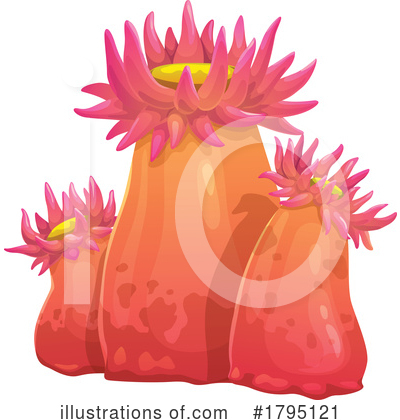Sea Anemone Clipart #1795121 by Vector Tradition SM