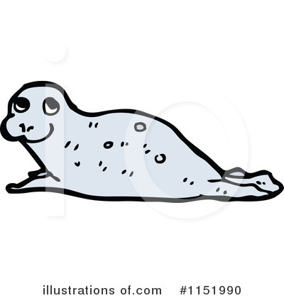 Royalty-Free (RF) Sea Lion Clipart Illustration by lineartestpilot - Stock Sample #1151990