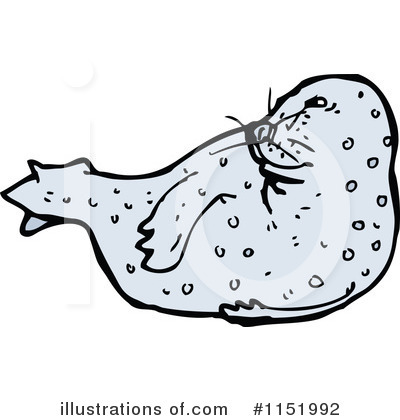 Royalty-Free (RF) Sea Lion Clipart Illustration by lineartestpilot - Stock Sample #1151992
