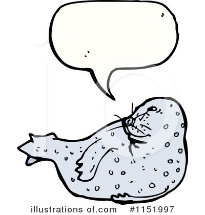Royalty-Free (RF) Sea Lion Clipart Illustration by lineartestpilot - Stock Sample #1151997