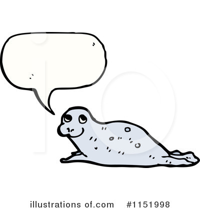 Royalty-Free (RF) Sea Lion Clipart Illustration by lineartestpilot - Stock Sample #1151998