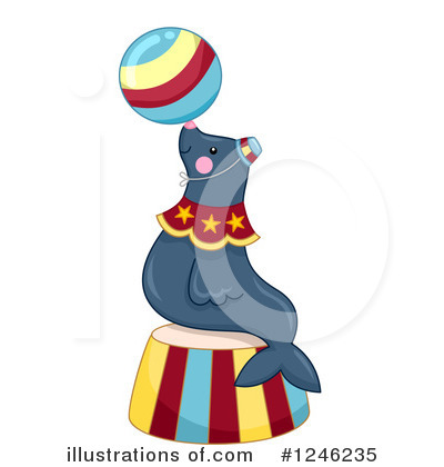 Royalty-Free (RF) Sea Lion Clipart Illustration by BNP Design Studio - Stock Sample #1246235