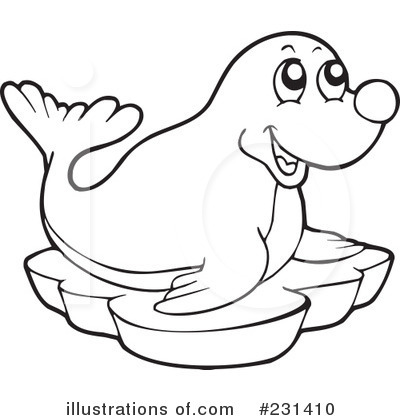 Royalty-Free (RF) Sea Lion Clipart Illustration by visekart - Stock Sample #231410