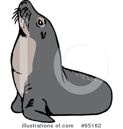 Royalty-Free (RF) Sea Lion Clipart Illustration by Dennis Holmes Designs - Stock Sample #65162