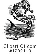 Sea Monster Clipart #1209113 by Prawny Vintage