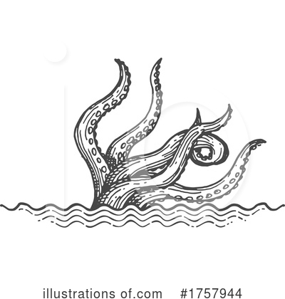 Sea Monster Clipart #1757944 by Vector Tradition SM