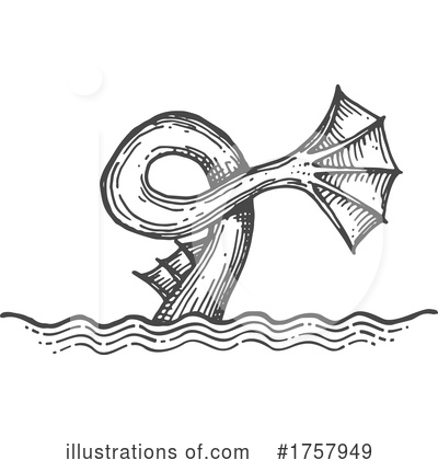 Sea Monster Clipart #1757949 by Vector Tradition SM