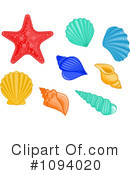 Sea Shells Clipart #1094020 by Vector Tradition SM