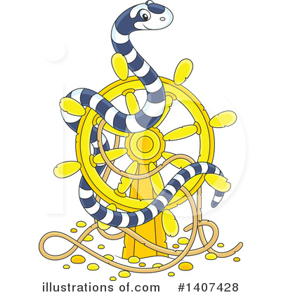Royalty-Free (RF) Sea Snake Clipart Illustration by Alex Bannykh - Stock Sample #1407428