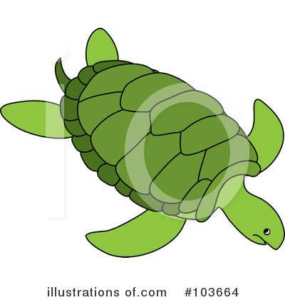Royalty-Free (RF) Sea Turtle Clipart Illustration by Pams Clipart - Stock Sample #103664
