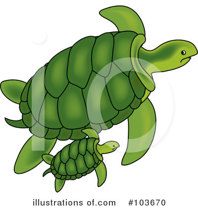 Royalty-Free (RF) Sea Turtle Clipart Illustration by Pams Clipart - Stock Sample #103670