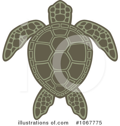 Royalty-Free (RF) Sea Turtle Clipart Illustration by John Schwegel - Stock Sample #1067775
