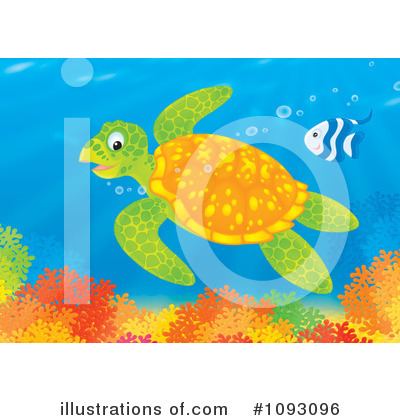 Royalty-Free (RF) Sea Turtle Clipart Illustration by Alex Bannykh - Stock Sample #1093096