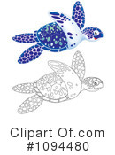 Sea Turtle Clipart #1094480 by Alex Bannykh